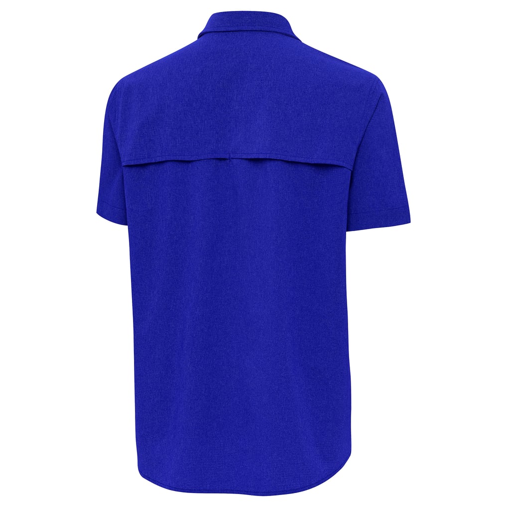  Kyle Larson Antigua Activate Woven Short Sleeve Button-Up Shirt - Royal